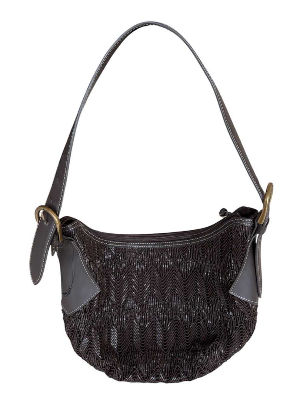 Nine West Brown Woven Boho Style Purse NWT